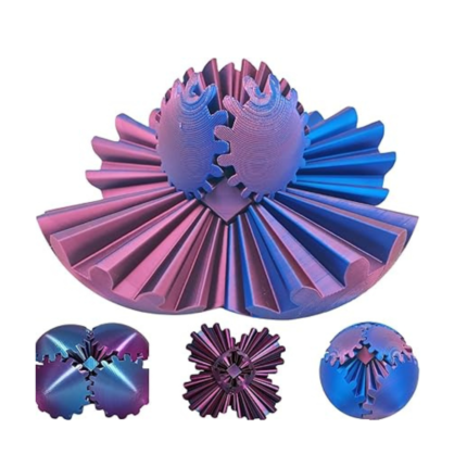 Gear Ball Fidget, 3D Printed Gear Ball Gear Sphere Puzzle Cube Fidget Toy